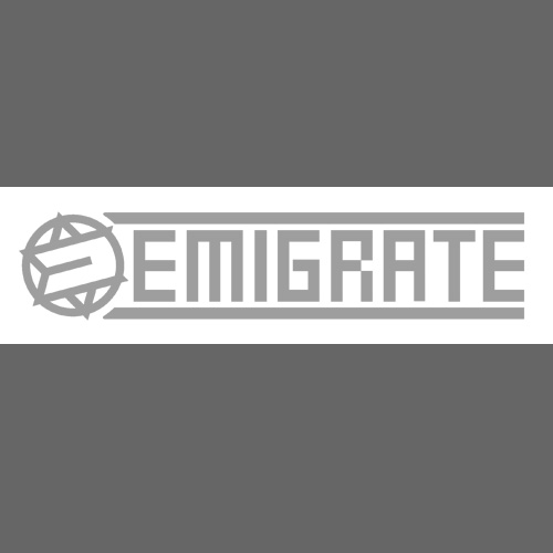 Car Sticker ”EMIGRATE” - silver (inside) Car Sticker ”EMIGRATE” - silver (inside)